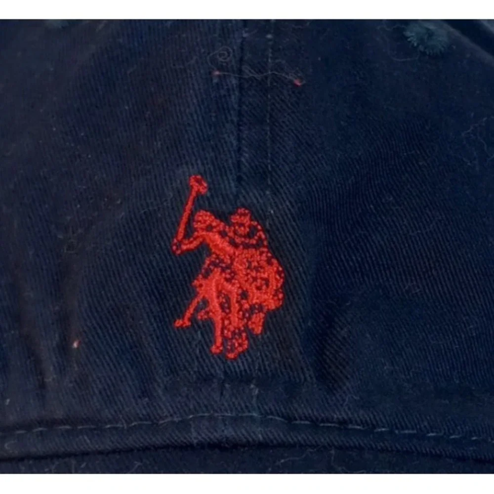 US Polo Assn. Hat Cap Strapback One Size Blue Denim Adj Logo 2 POLO PLAYERS